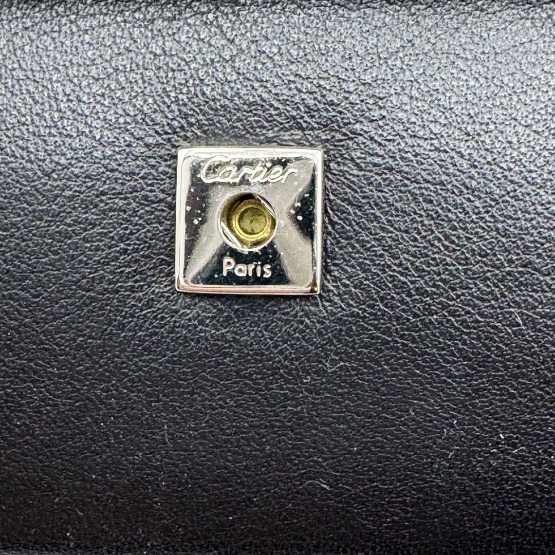 カルティエ ケース　マストドゥ　財布　ウォレット 黒　ブラック　レザー