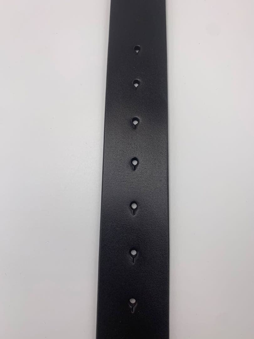 【美品】グッチ　GUCCI ダブルGロゴ ブラックレザーベルト　メンズ P55