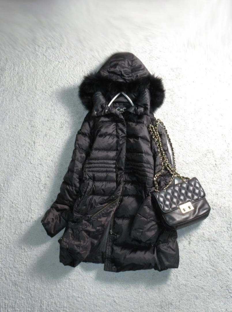 クードシャンス 3WAY フォックスファー付き ダウンジャケット コート 40