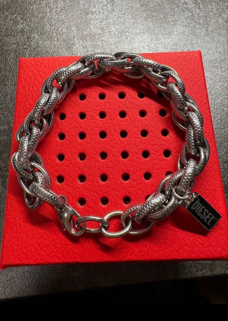 DIESEL チェーンブレスレット シルバー DX151400DJW