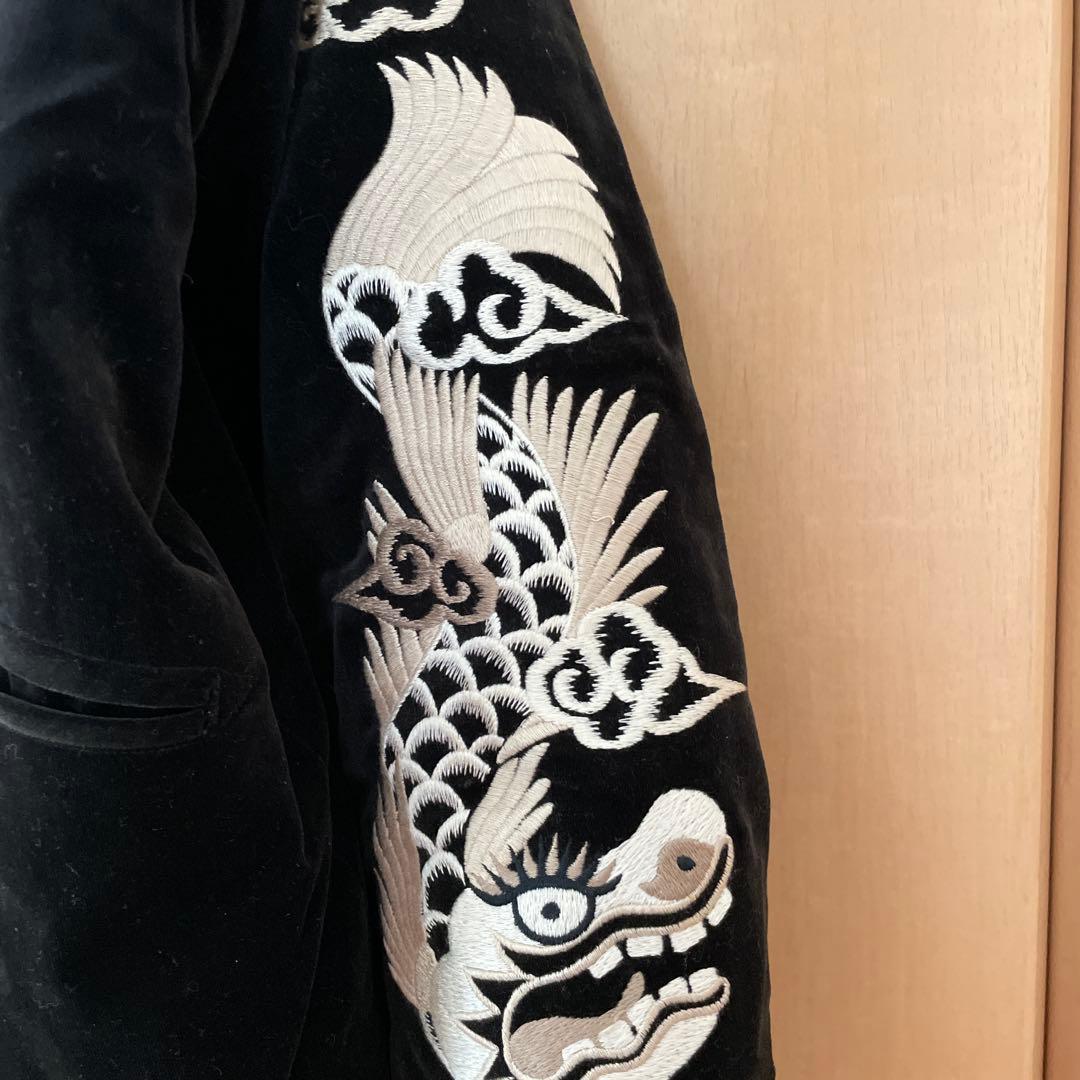 中古品　ベルベット ブラック スカジャン