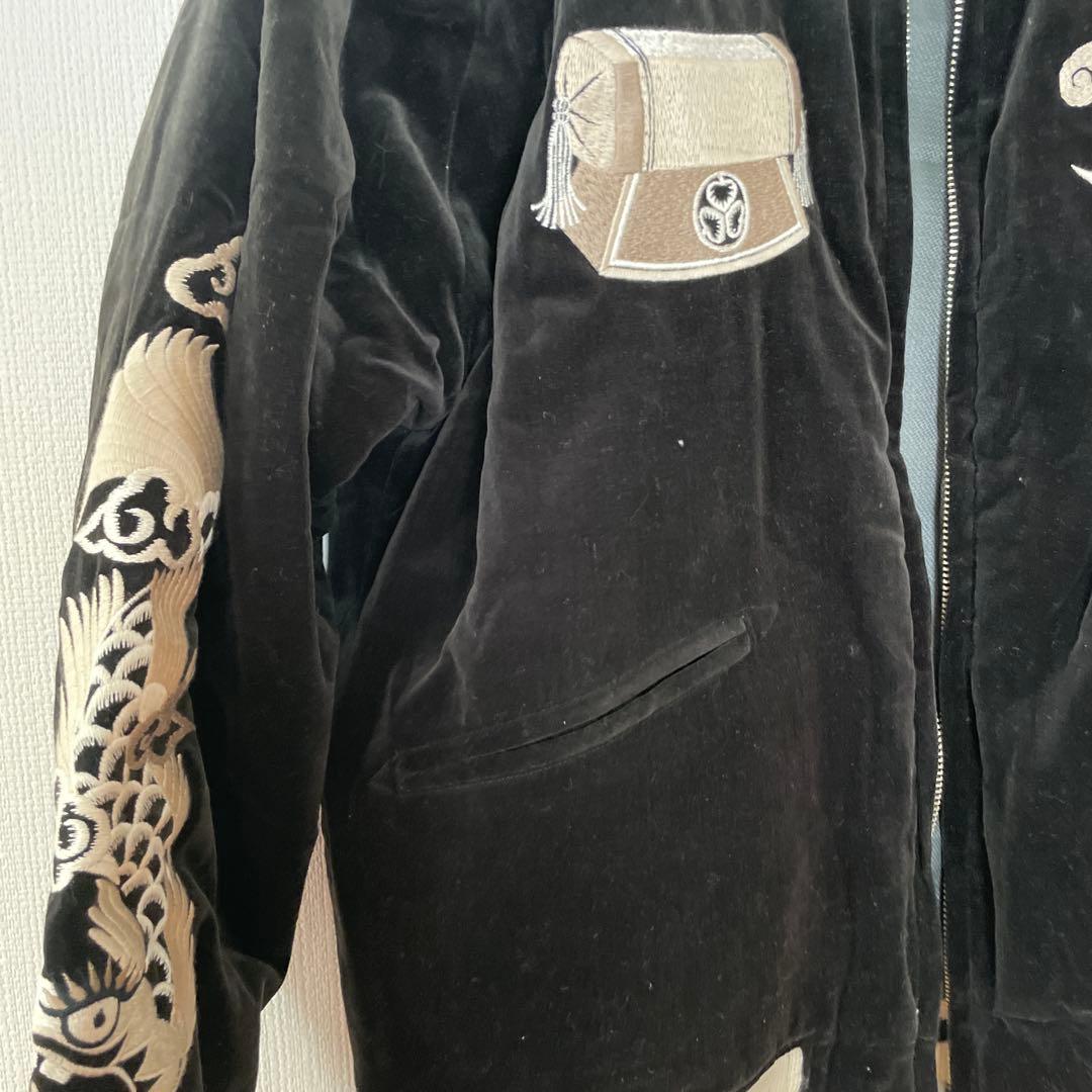 中古品　ベルベット ブラック スカジャン
