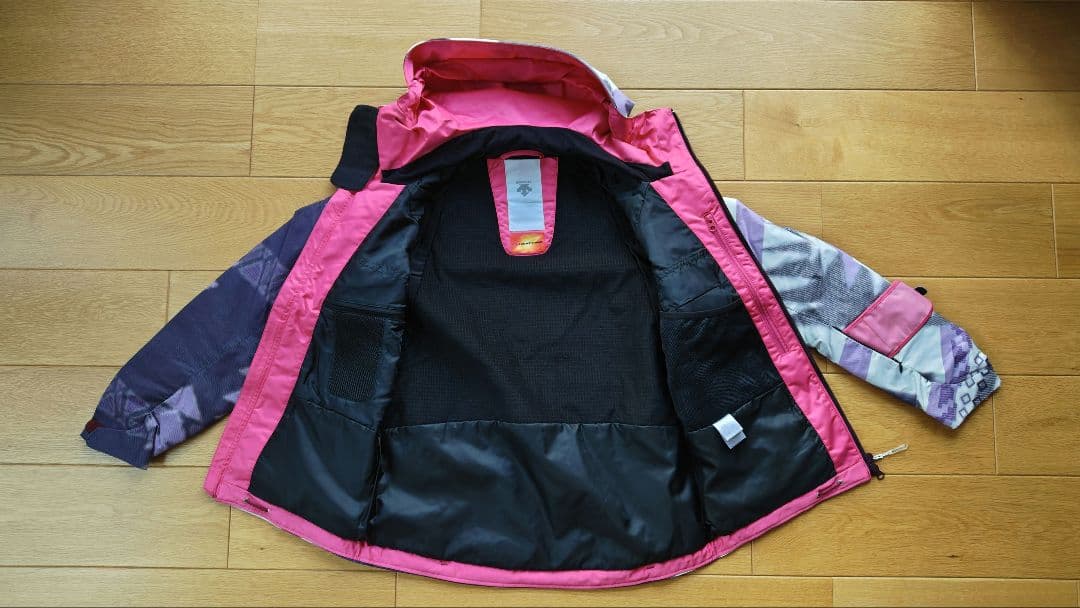 DESCENTE　レディース　スキーウェア 　紫 ピンク 幾何学模様　サイズL