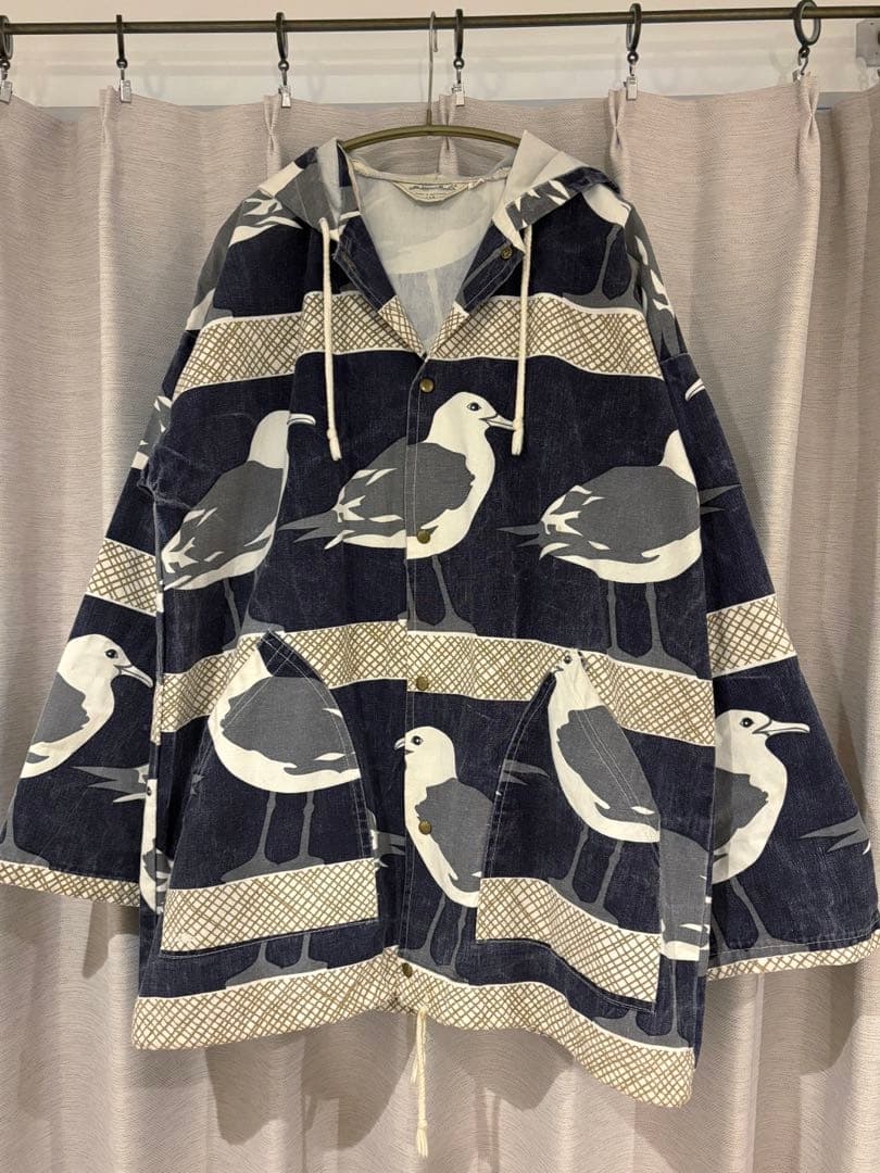 【POP】80s USA製 カモメ柄フードジャケット MichiganRa