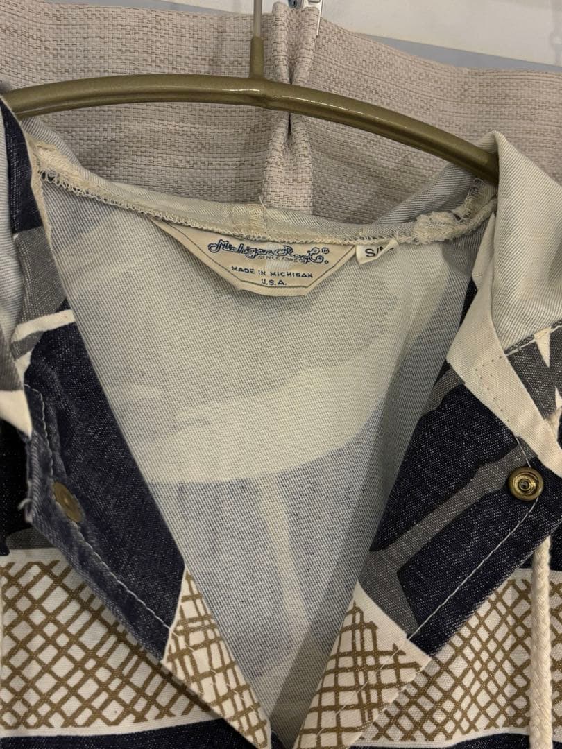 【POP】80s USA製 カモメ柄フードジャケット MichiganRa