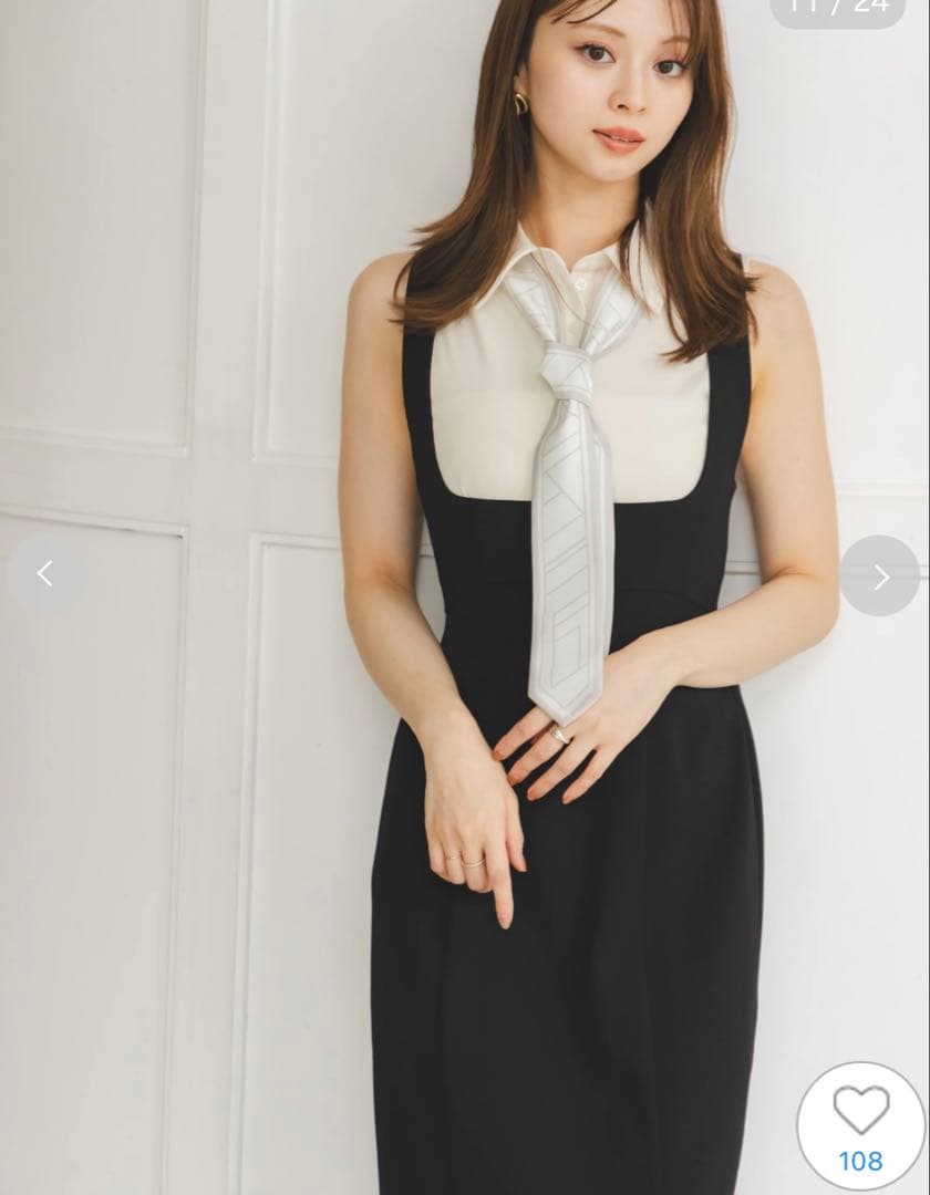 新品 25秋冬 SNIDEL タイトジャンスカ ブラック