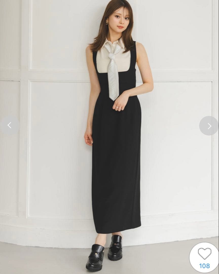 新品 25秋冬 SNIDEL タイトジャンスカ ブラック