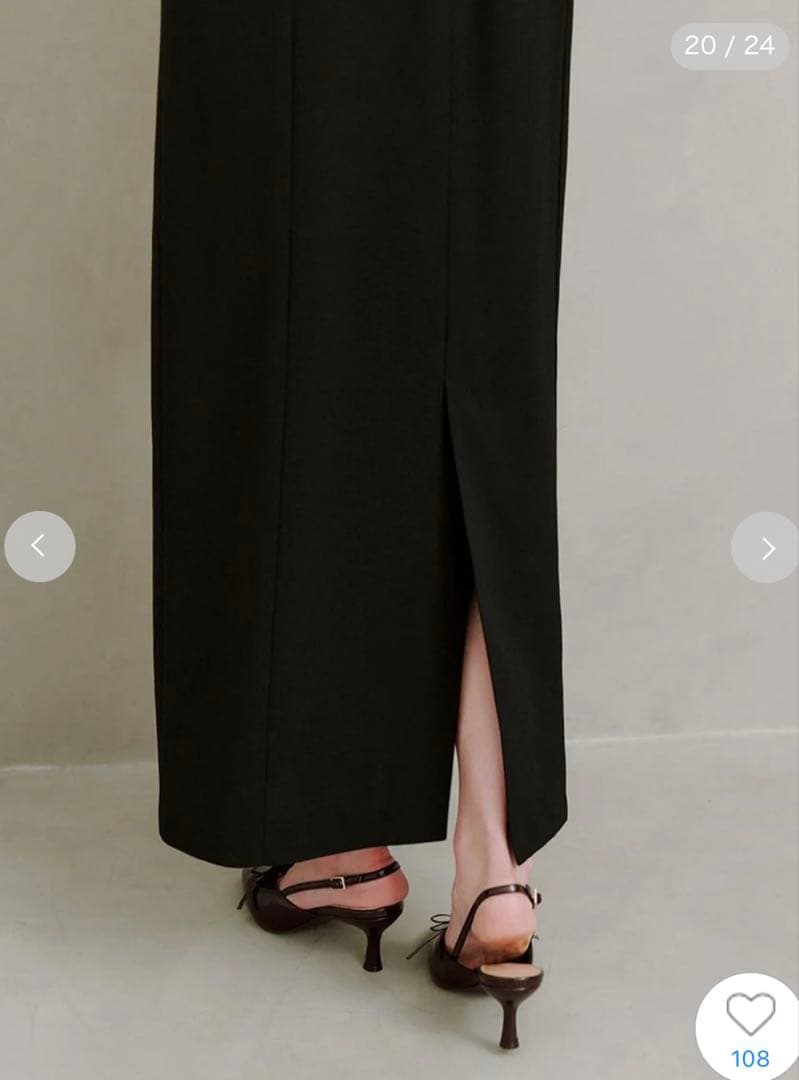 新品 25秋冬 SNIDEL タイトジャンスカ ブラック