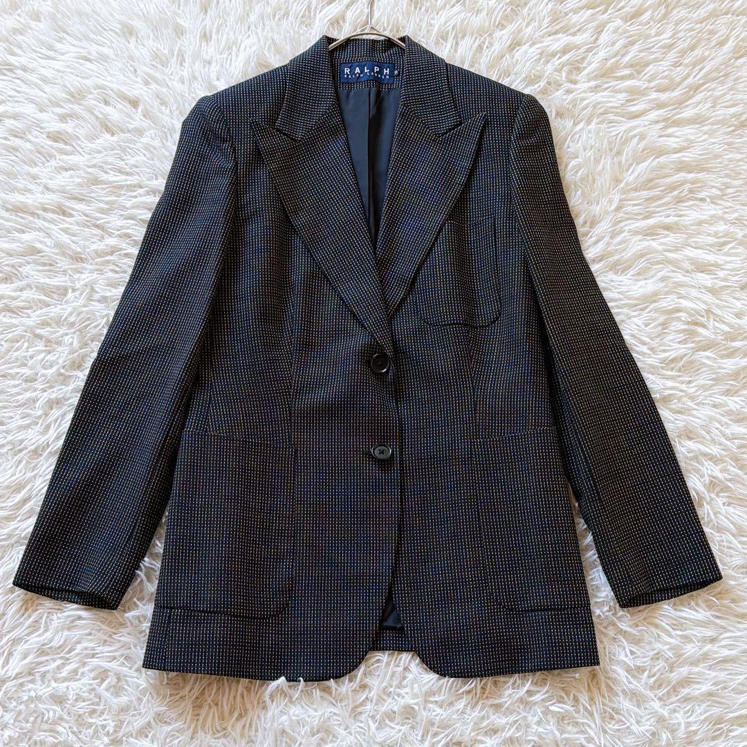 ラルフローレン レディース パンツスーツ セットアップ ドット柄 11号 紺