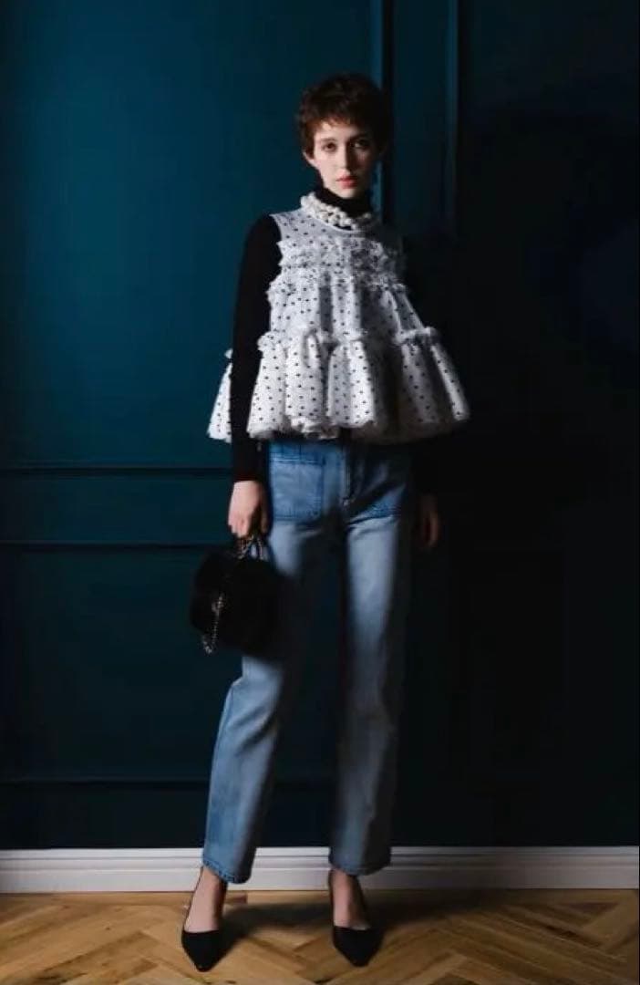 shéller シェリエ　Dot organdy flare tops