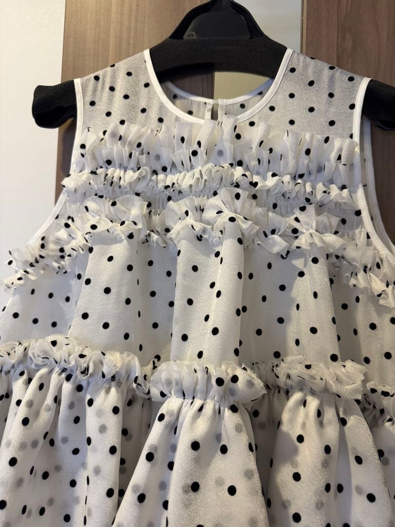 shéller シェリエ　Dot organdy flare tops