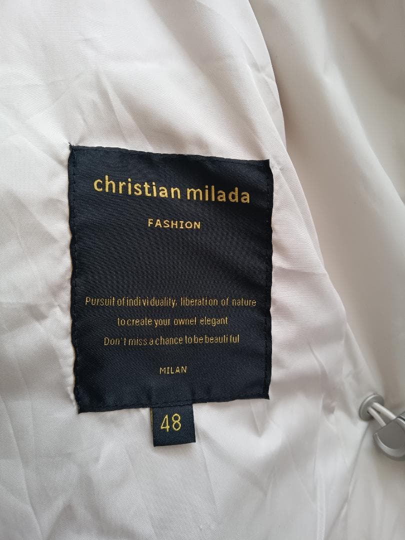 新品christian milada ダウンジャケット 48 ホワイト