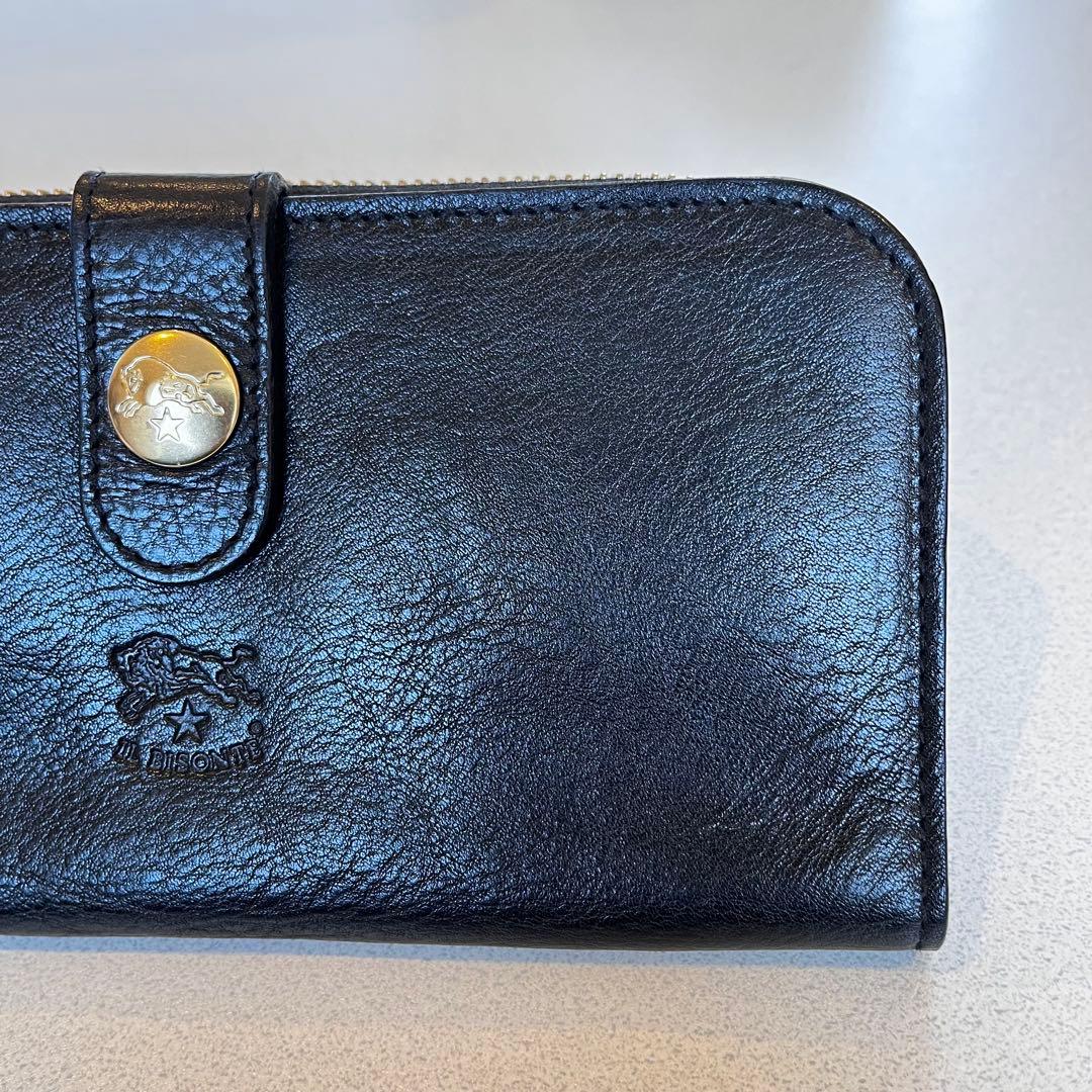 美品 IL BISONTE イルビゾンテ 長財布 ブラック