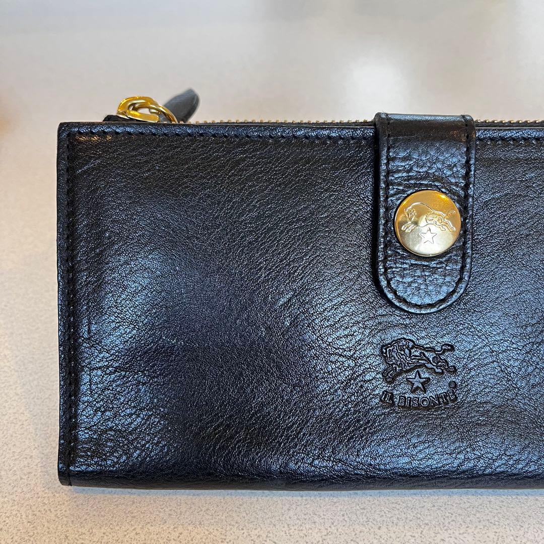 美品 IL BISONTE イルビゾンテ 長財布 ブラック