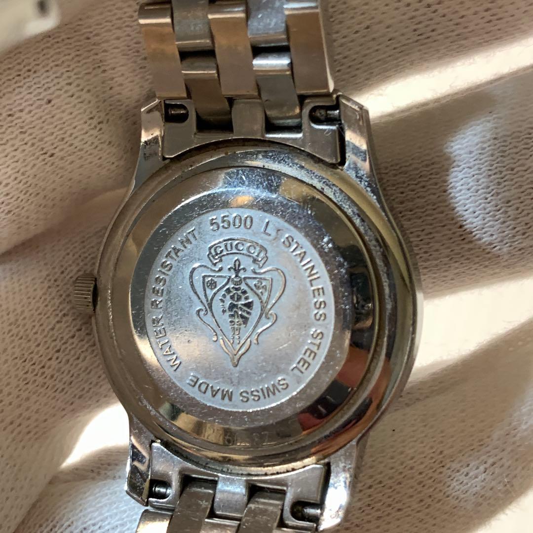 GUCCI ダイヤ腕時計　5500 動作確認済み　M70912-7