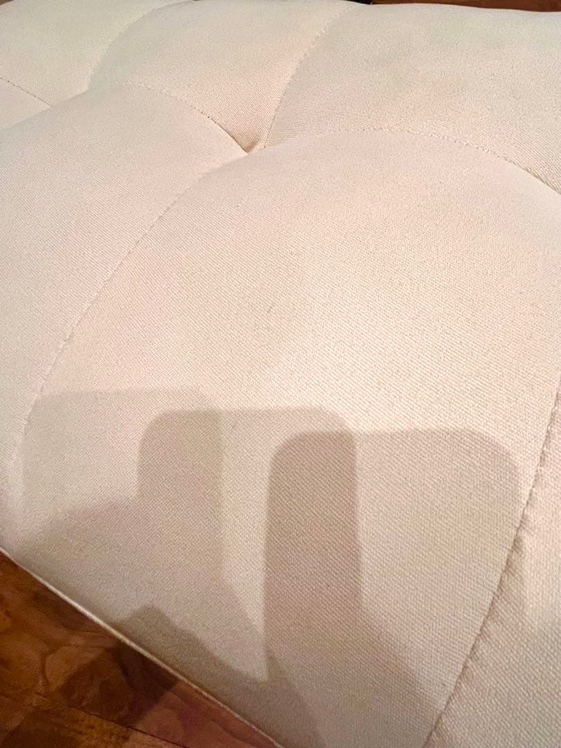 【最終値下げ】家具350 1人掛けソファー　オットマン付き　アイボリー