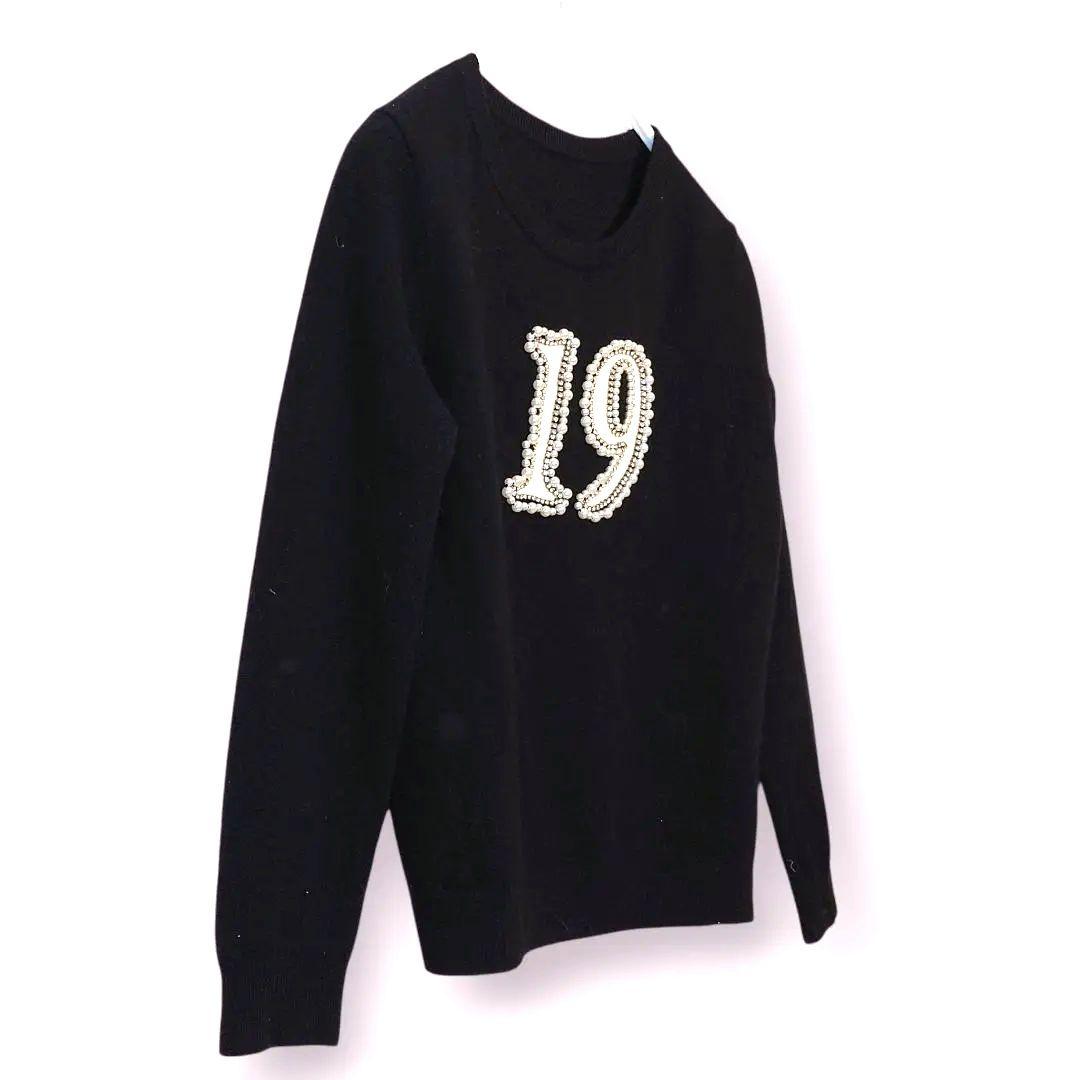 グレースコンチネンタル　ナンバーモチーフ　ウール100%ニット