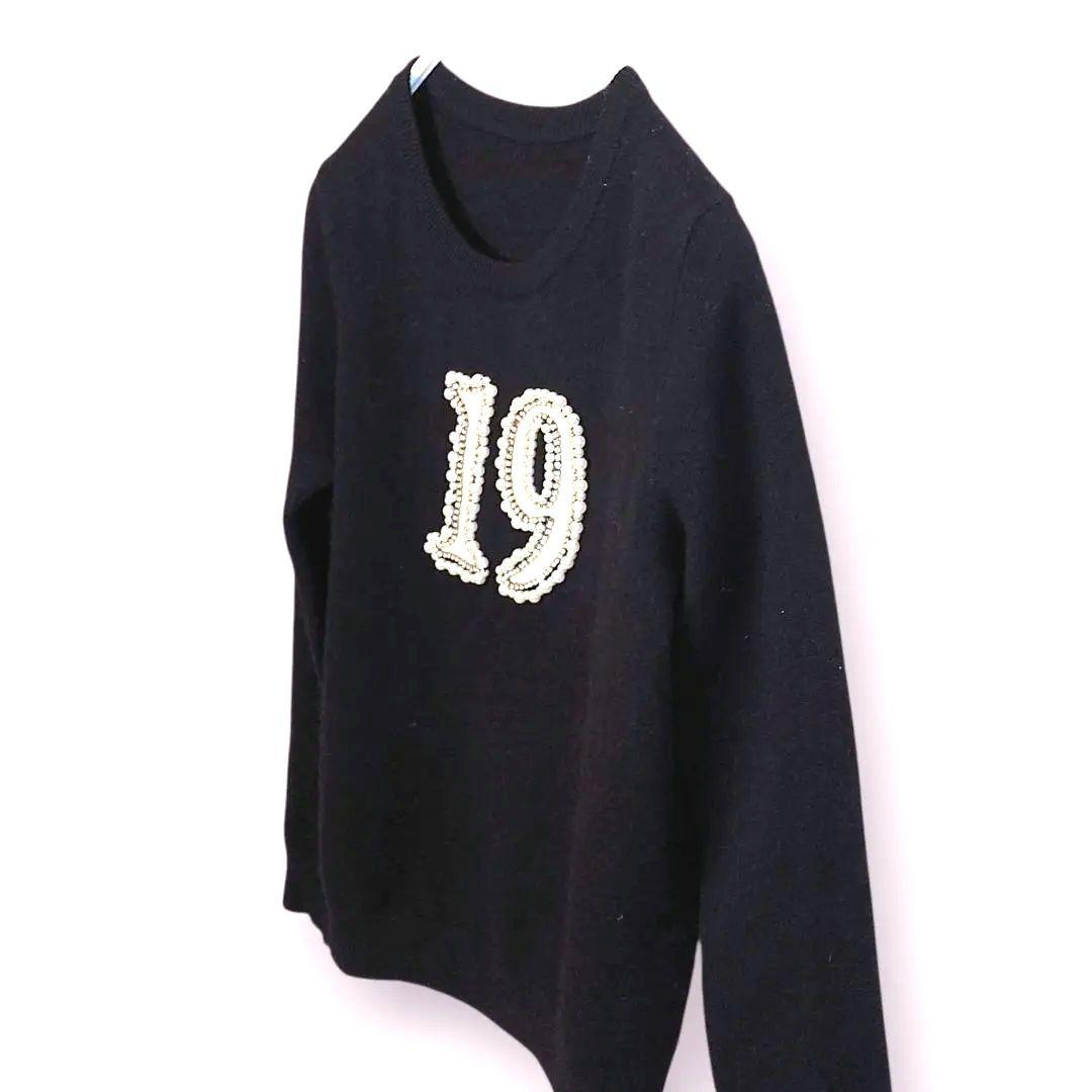 グレースコンチネンタル　ナンバーモチーフ　ウール100%ニット