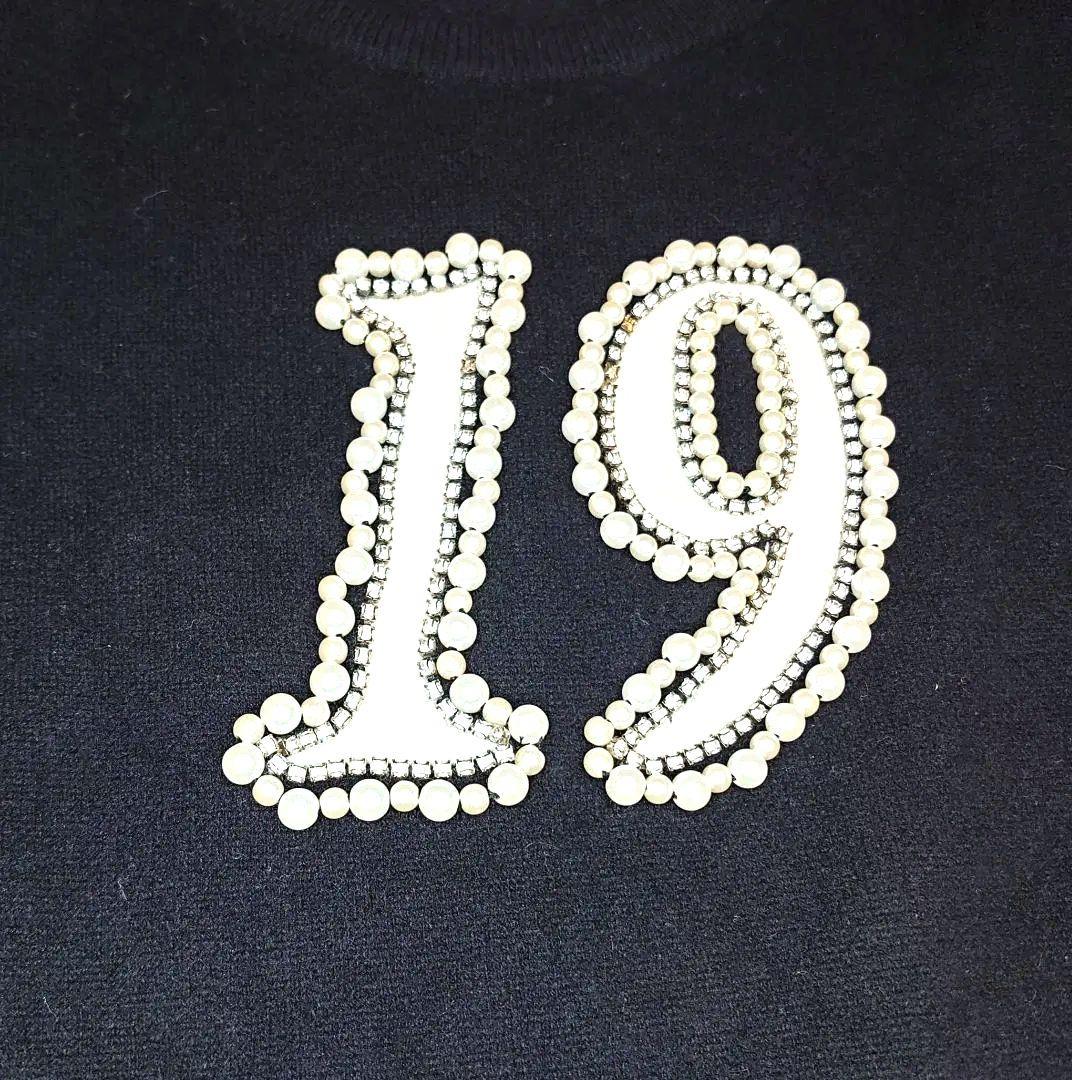 グレースコンチネンタル　ナンバーモチーフ　ウール100%ニット