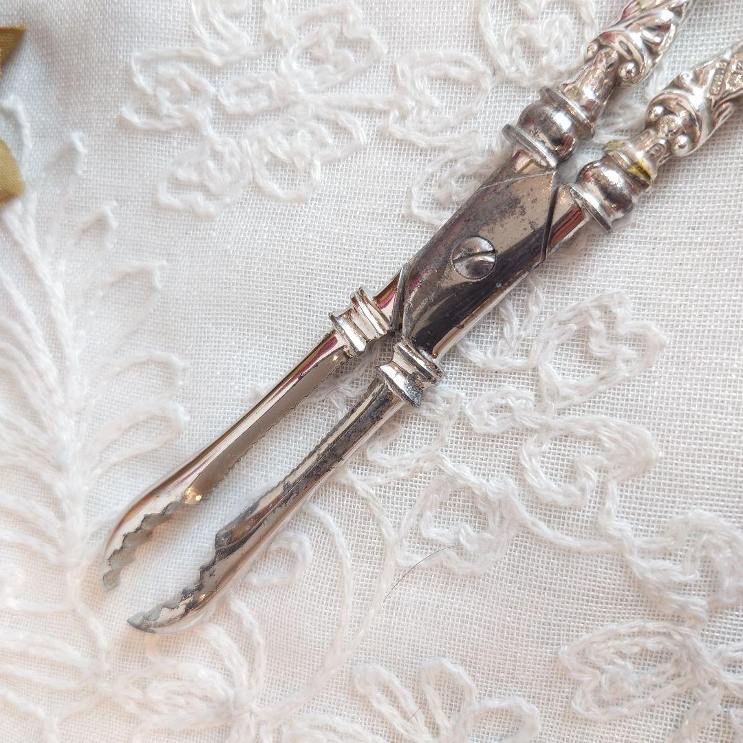 イギリス　アンティーク　シュガートング　アイストング　シュガーニップス