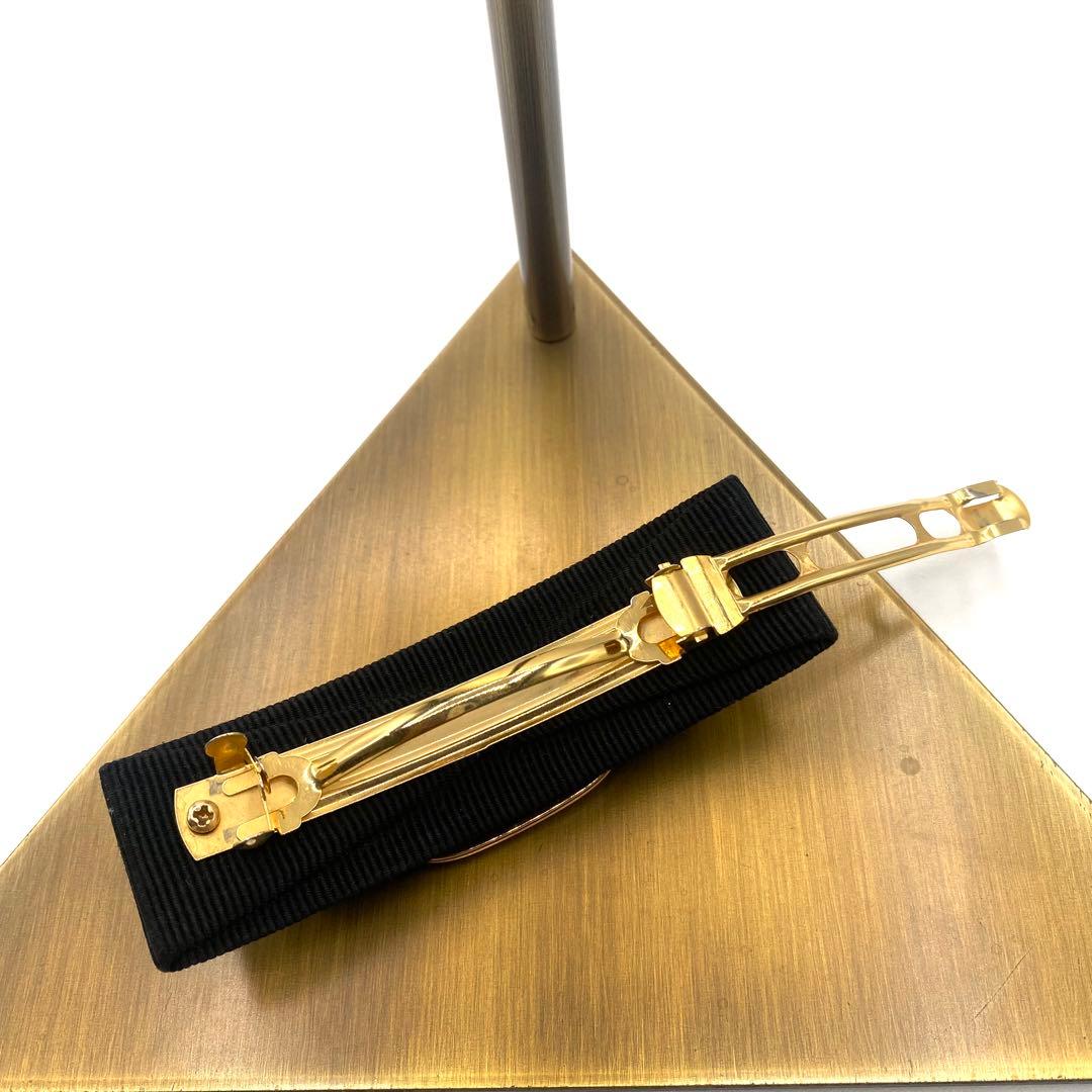 美品　Salvatore Ferragamo ブラック　バレッタ　ヴァラリボン