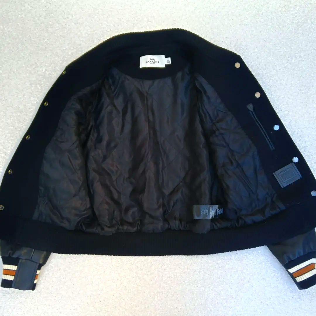 COACHコーチ スタジャン 袖レザー Cロゴ ワッペン 星条旗