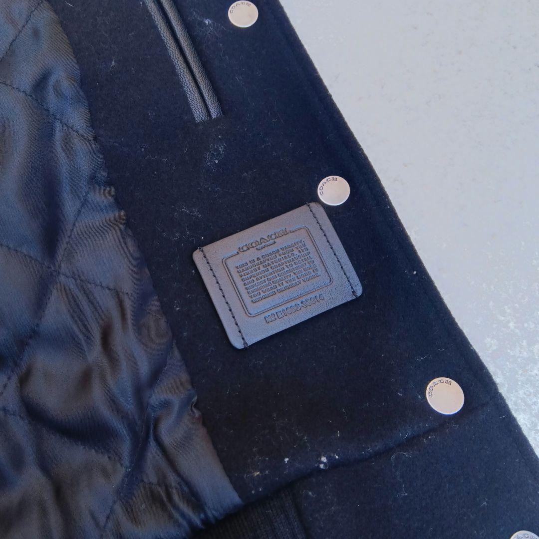 COACHコーチ スタジャン 袖レザー Cロゴ ワッペン 星条旗