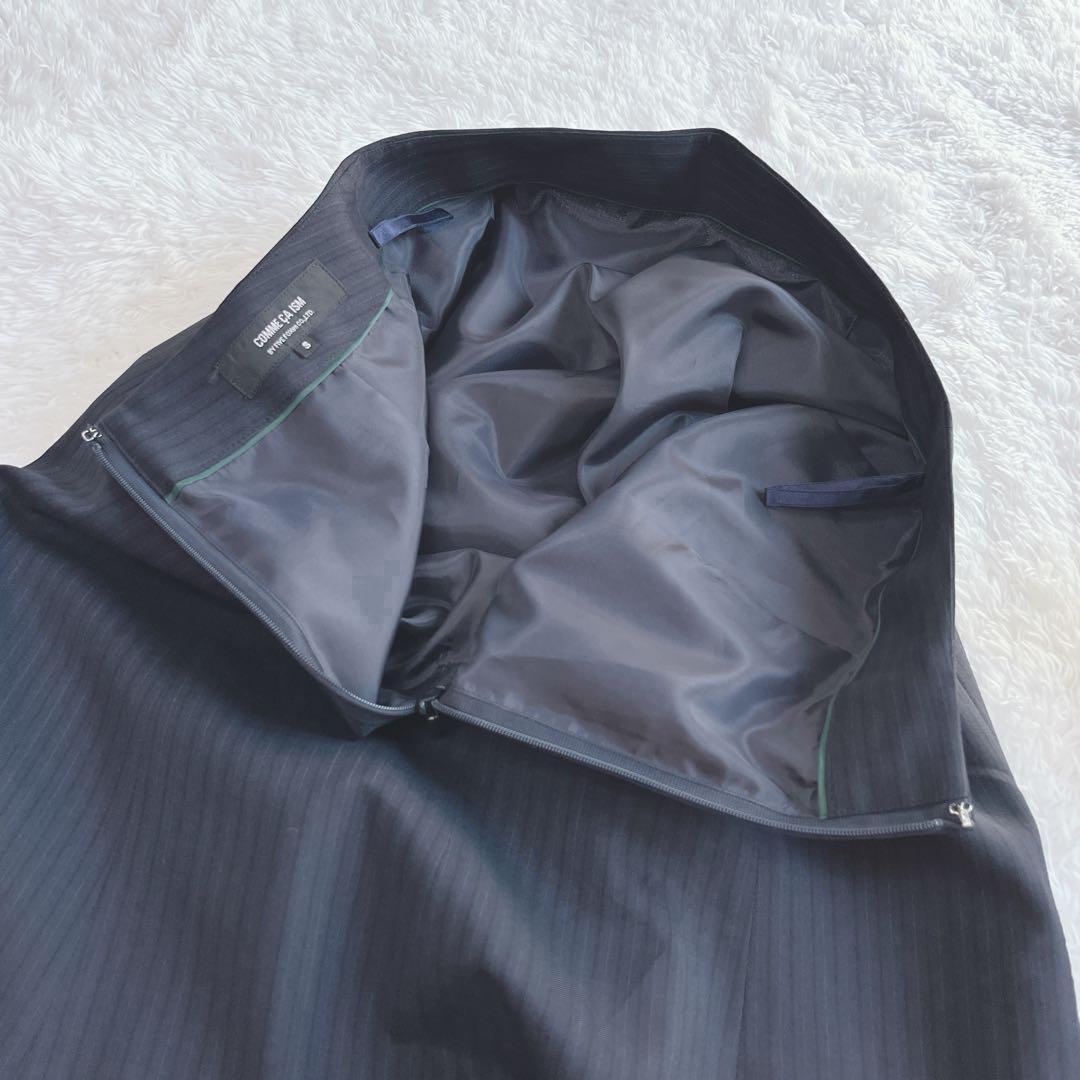 極美品✨コムサイズム スーツ ３点セット パンツ スカート 洗える ネイビー