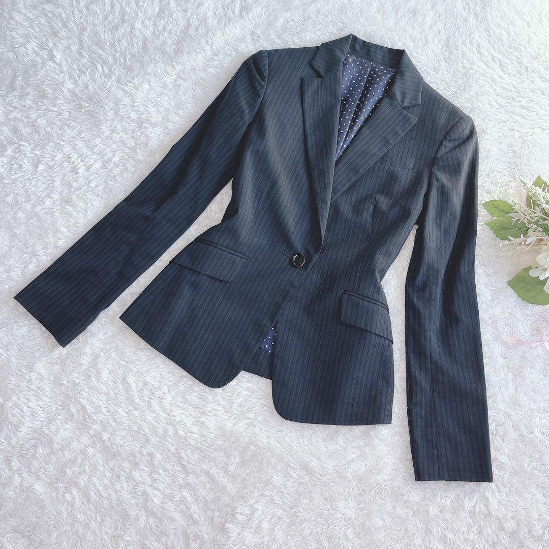 極美品✨コムサイズム スーツ ３点セット パンツ スカート 洗える ネイビー