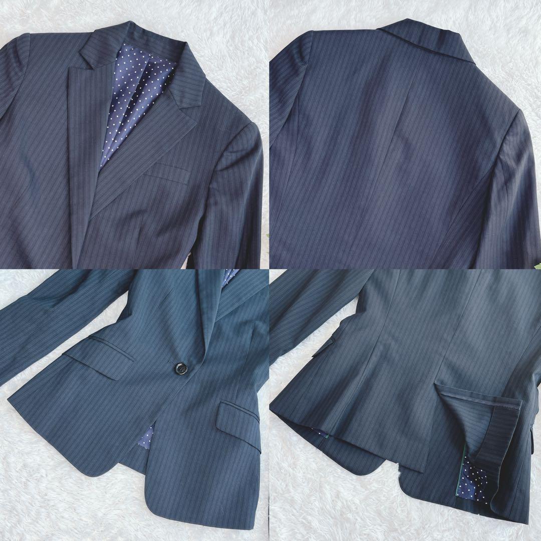 極美品✨コムサイズム スーツ ３点セット パンツ スカート 洗える ネイビー