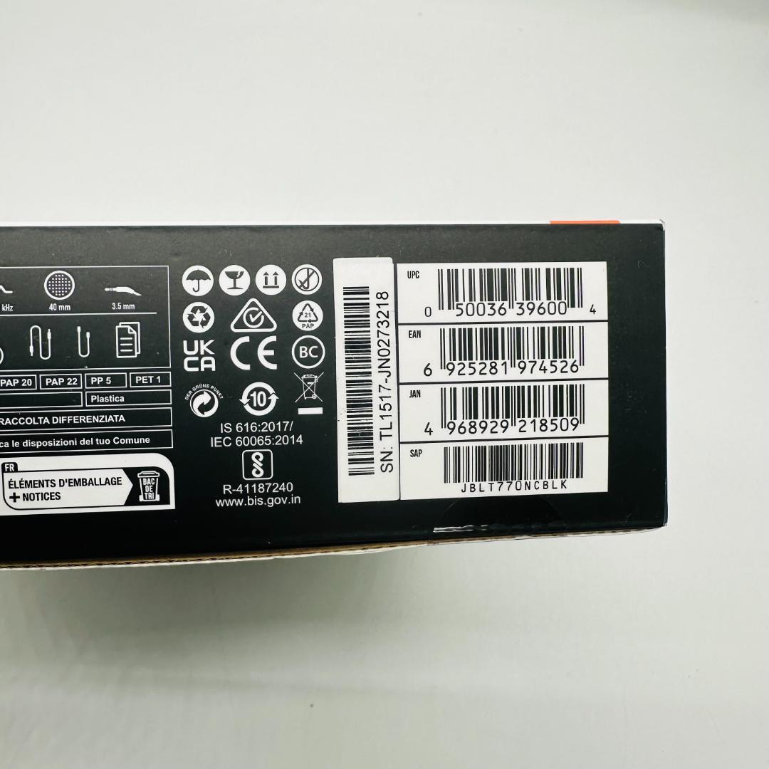 未使用 JBL TUNE 770NC ワイヤレスヘッドセット ブラック