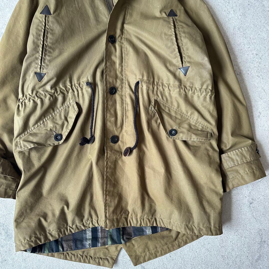 プライベートホワイト イギリス製 2→M ワックスコットン モッズコート カーキ