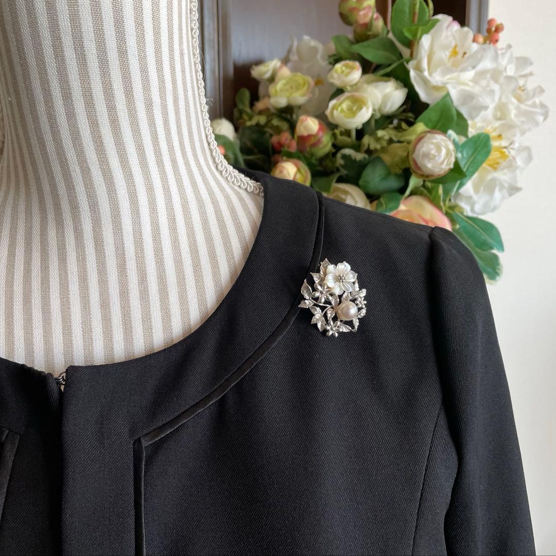 パールブローチ　あこや真珠　本真珠　入学式　卒業式　コサージュ　検索用-ミキモト