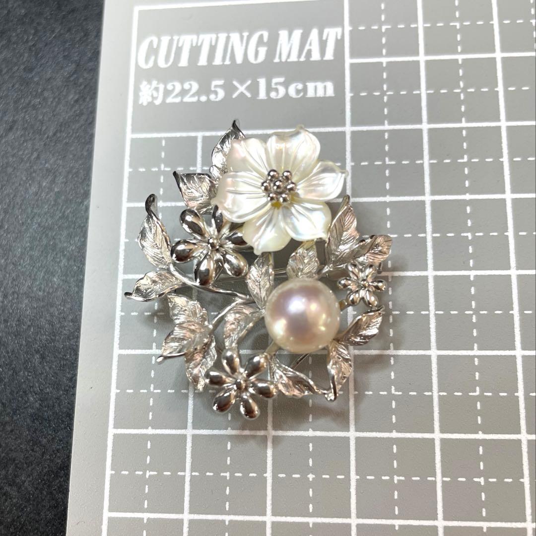 パールブローチ　あこや真珠　本真珠　入学式　卒業式　コサージュ　検索用-ミキモト