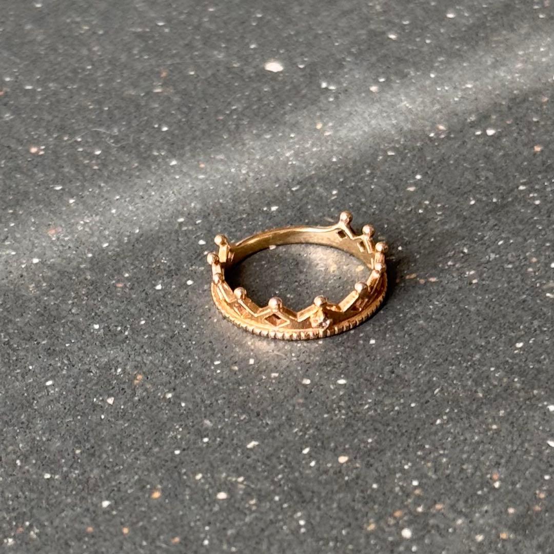 NOJESS ノジェス　K10 リング　クラウンピンキー　ダイヤモンド　7号