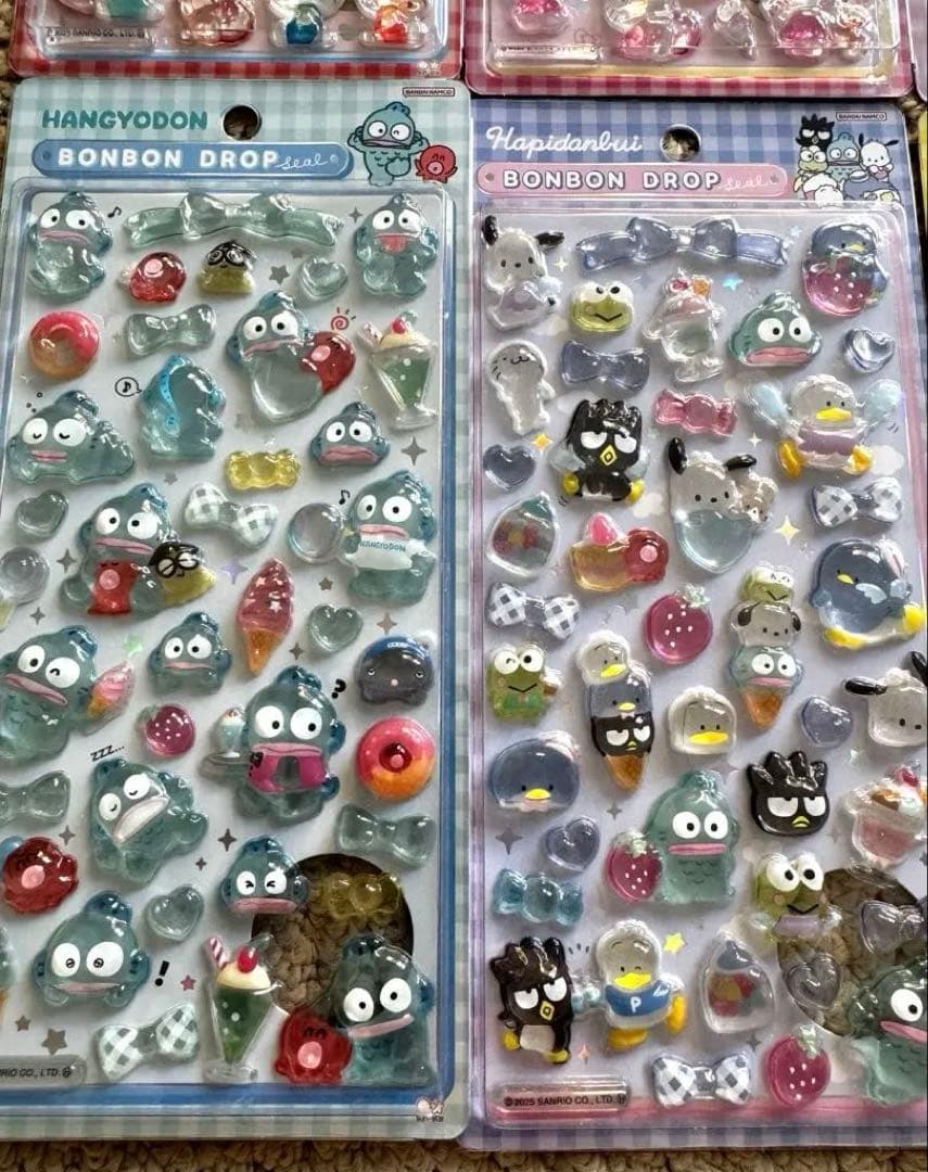 【国内正規品】サンリオ　ボンボンドロップシール 8種コンプリートセット