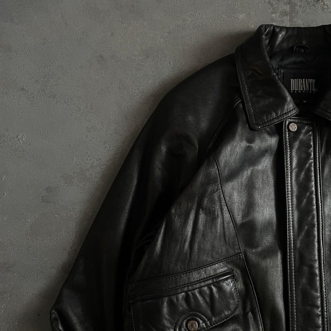 type A-2“durante“羊革“短丈“bomber jacket