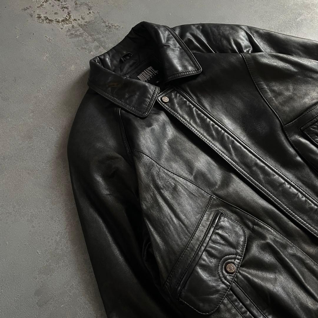 type A-2“durante“羊革“短丈“bomber jacket