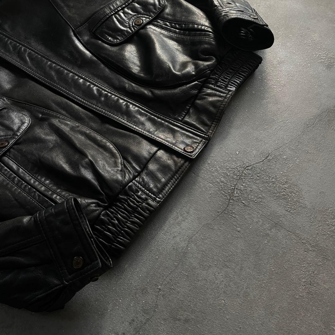 type A-2“durante“羊革“短丈“bomber jacket