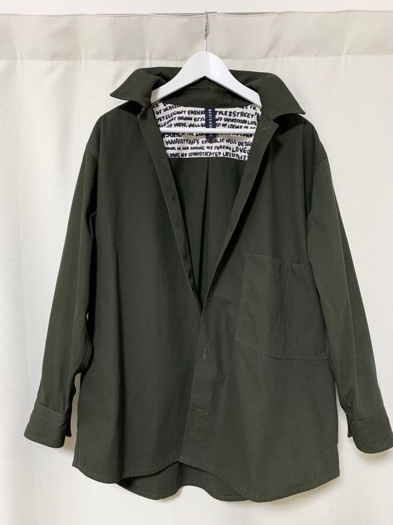 美品　マディソンブルー　ユニセックス　両脇ポケット　シャツジャケット　オーバー