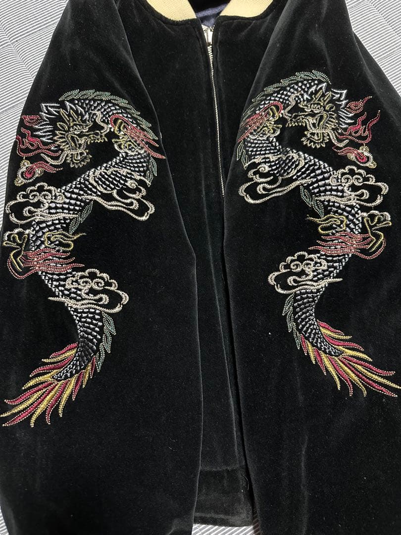 TEDMAN テッドマンリバーシブルスカジャン スーベニアジャケット別珍サテン