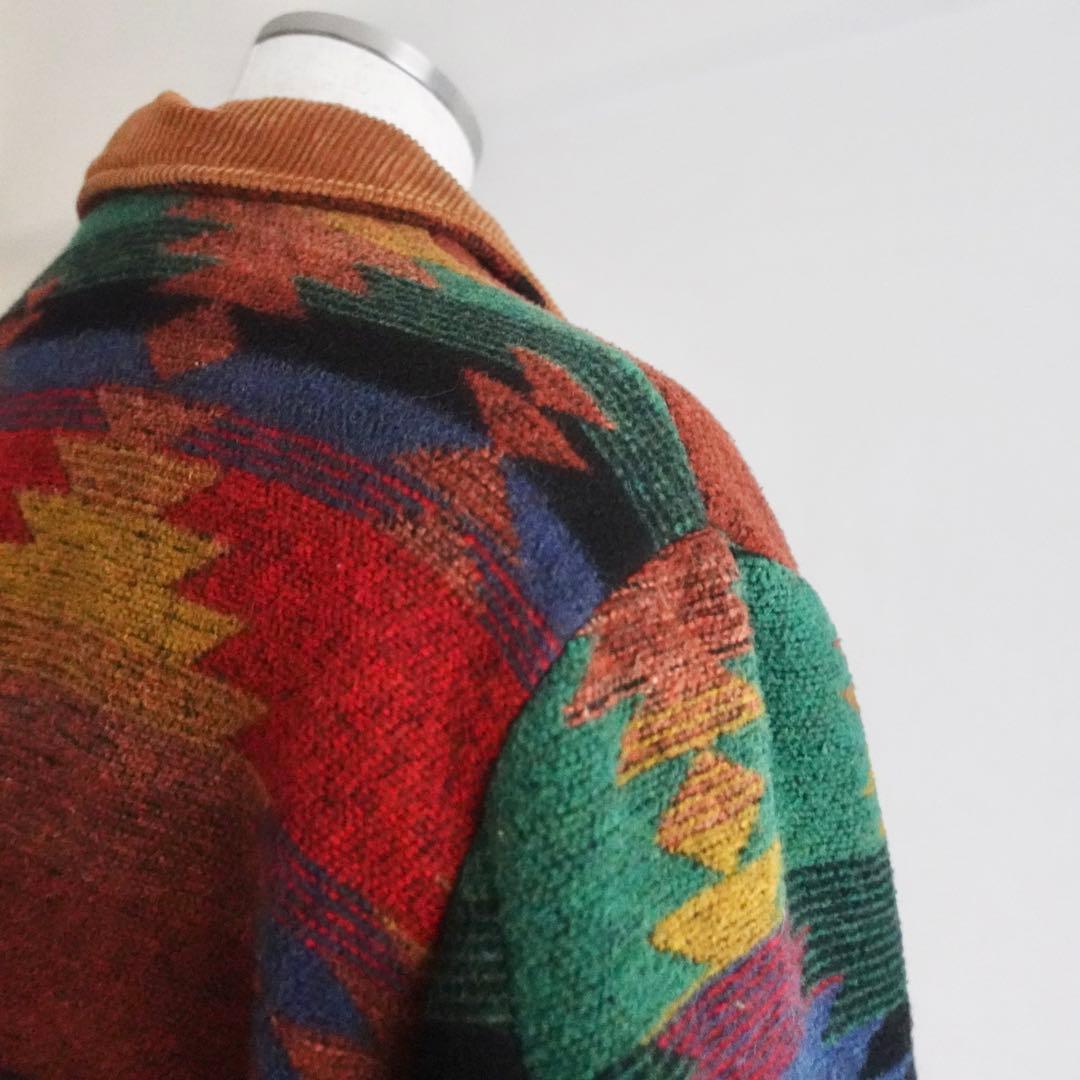 1980s Lakeshine ネイティブ柄中綿ジャケット　マルチカラーUSA製