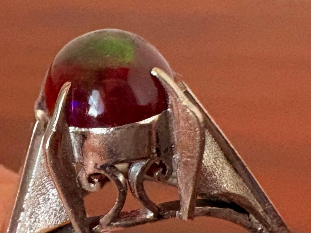 Fire Opal K14WG ファイアオパールVintageビンテージリング