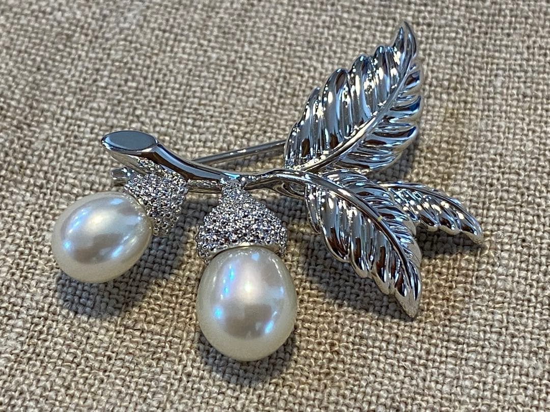 MIKIMOTO ミキモト　パール　ブローチ　どんぐり　卒業式入学式にも