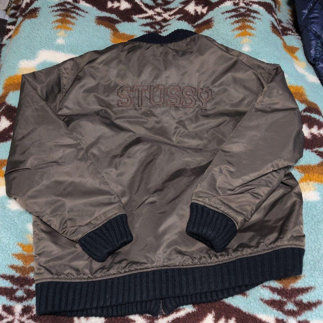 ビンテージ90年代USA製OLDステューシー紺タグバックロゴJKT