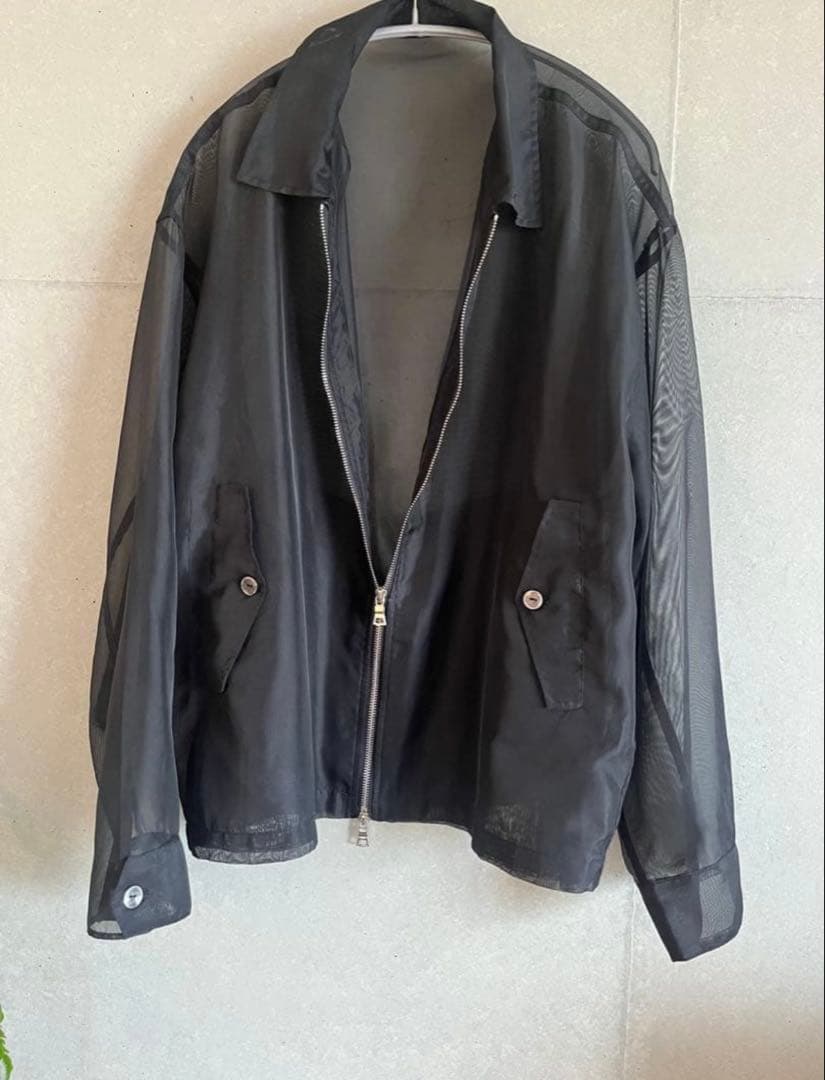 ダブルジップシアーシャツブルゾン