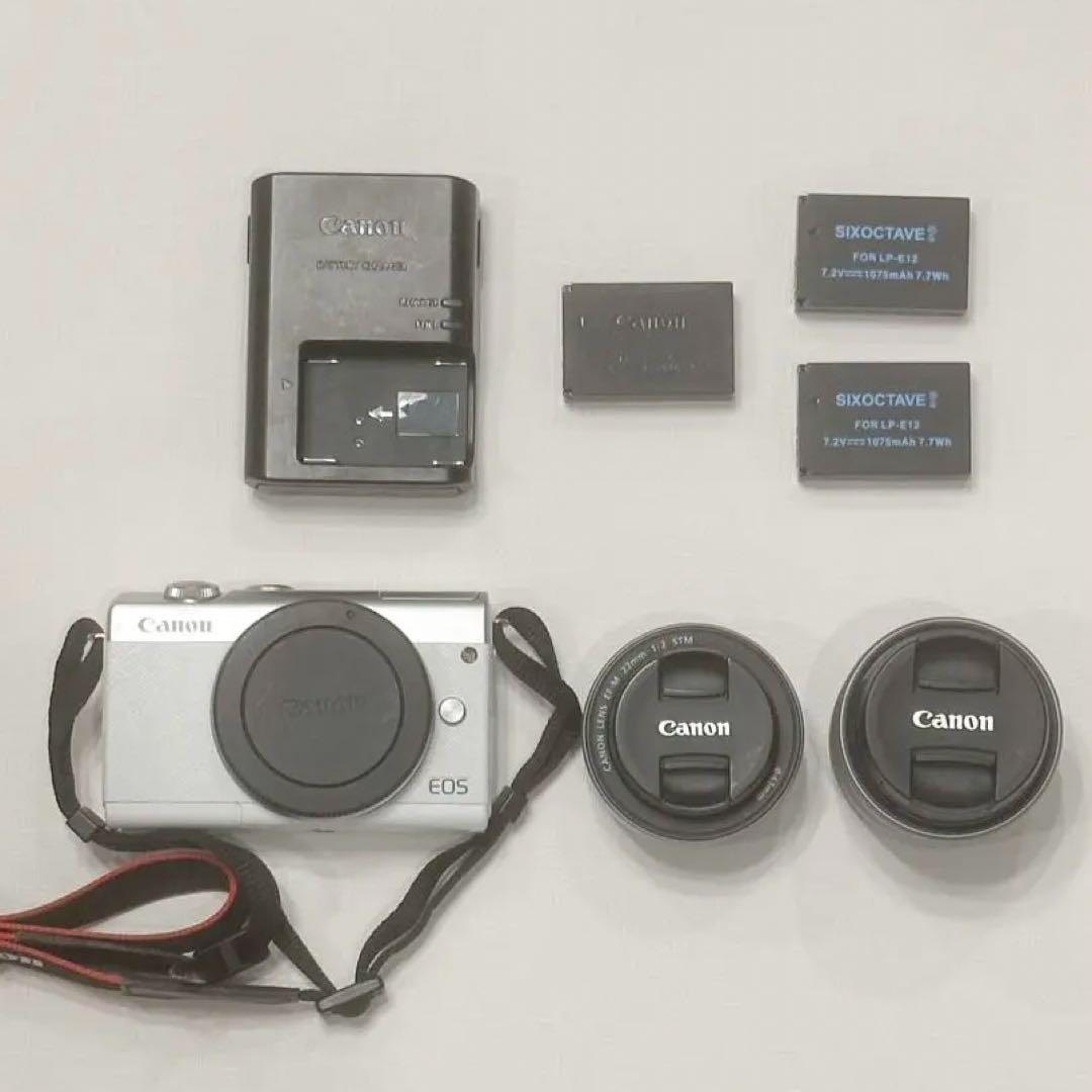 CANON EOS M200ミラーレス一眼レフカメラダブルレンズキット