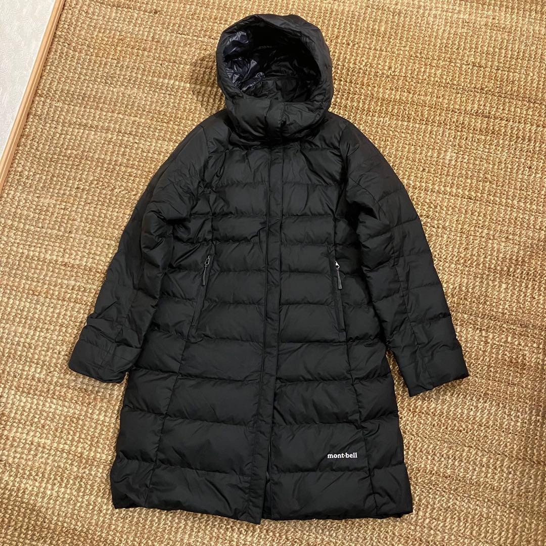 montbell フード付きロングダウンジャケット ブラック
