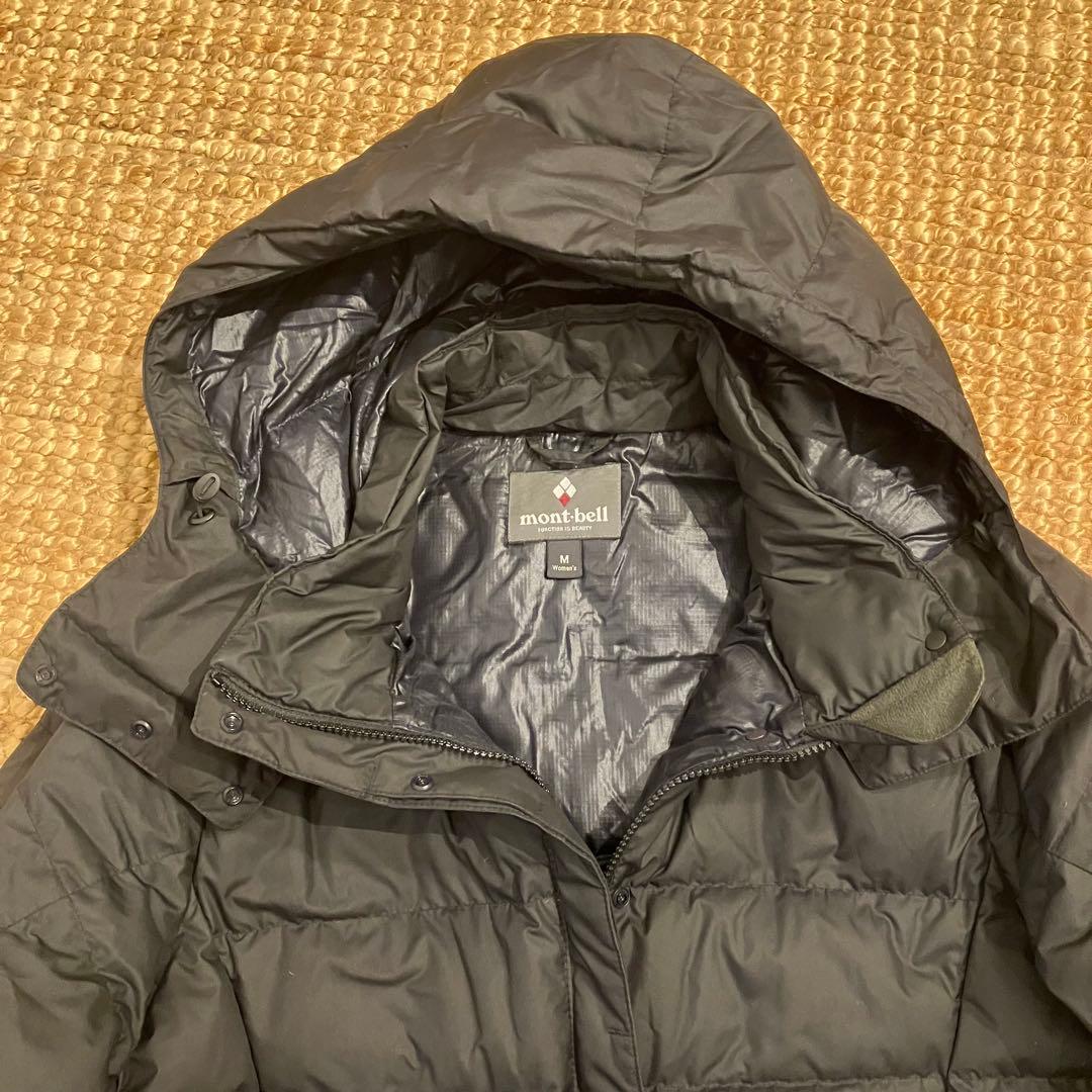 montbell フード付きロングダウンジャケット ブラック