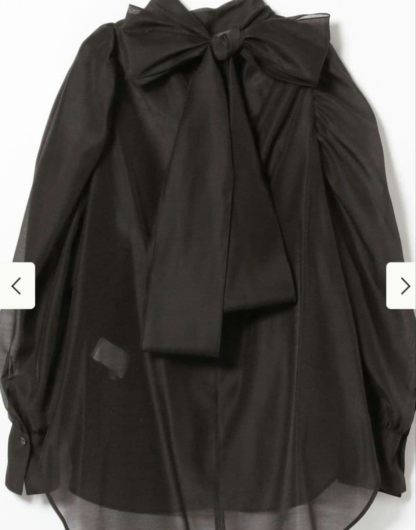 Demi-Luxe BEAMS / オーガンジー リボンブラウス